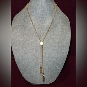 Vintage Heart Lariat Necklace
